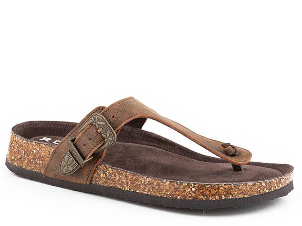 Women's Helena Brown Leather Sandal