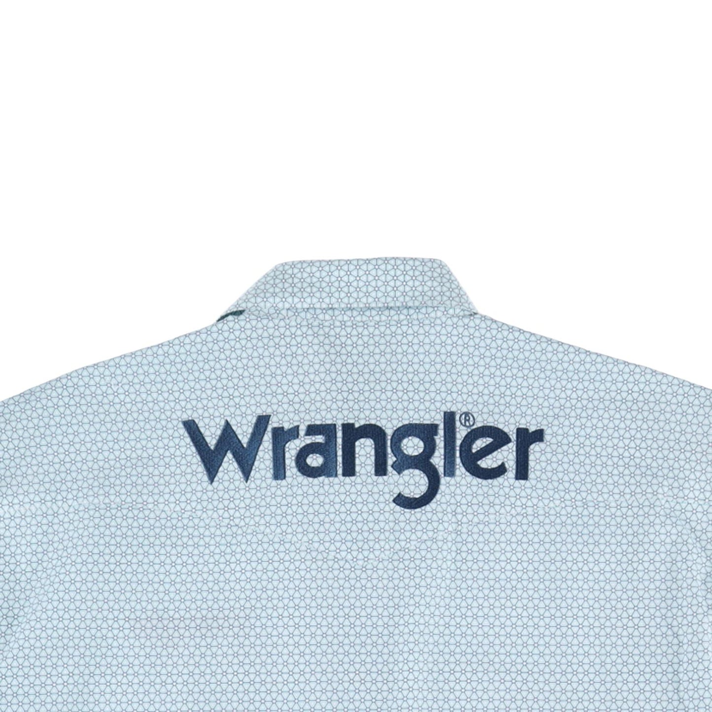 Wrangler® Logo Long Sleeve Snap Shirt - Turquoise