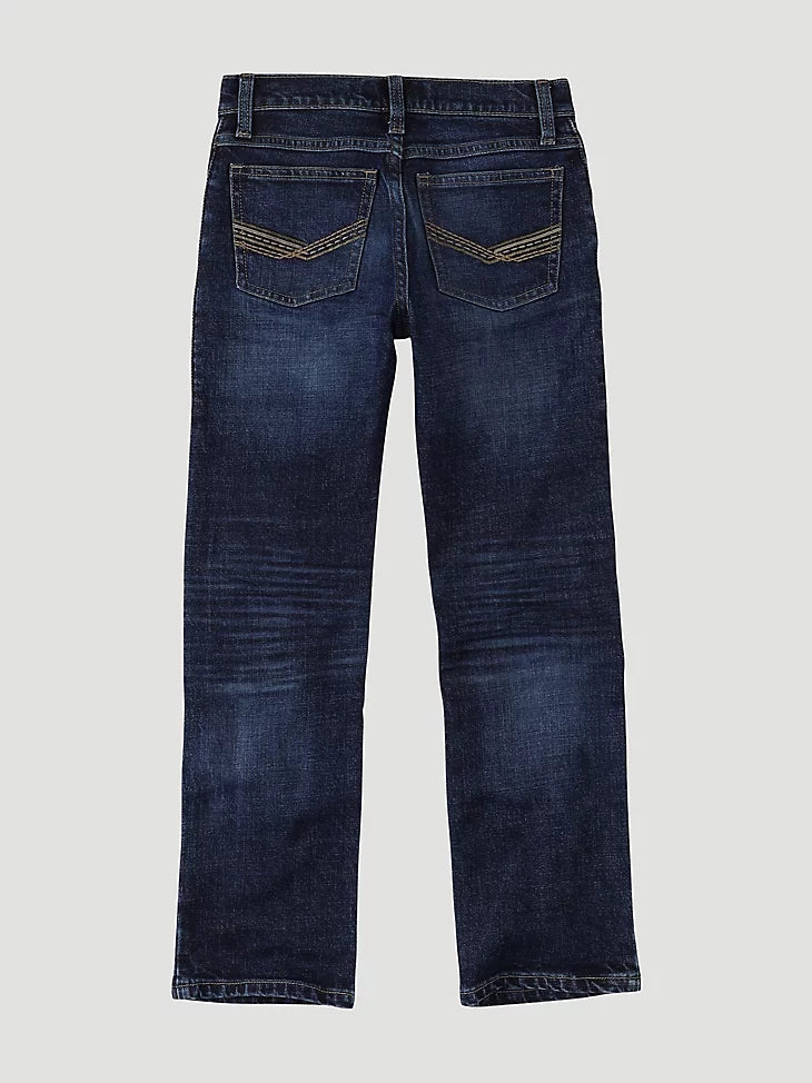 Boy's Wrangler 20X Straight Leg Jean in Blueberry Gardens