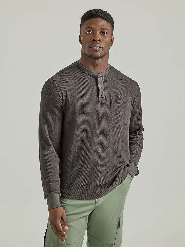 ATG X-Wrangler® Long Sleeve Henley – Raven Grey