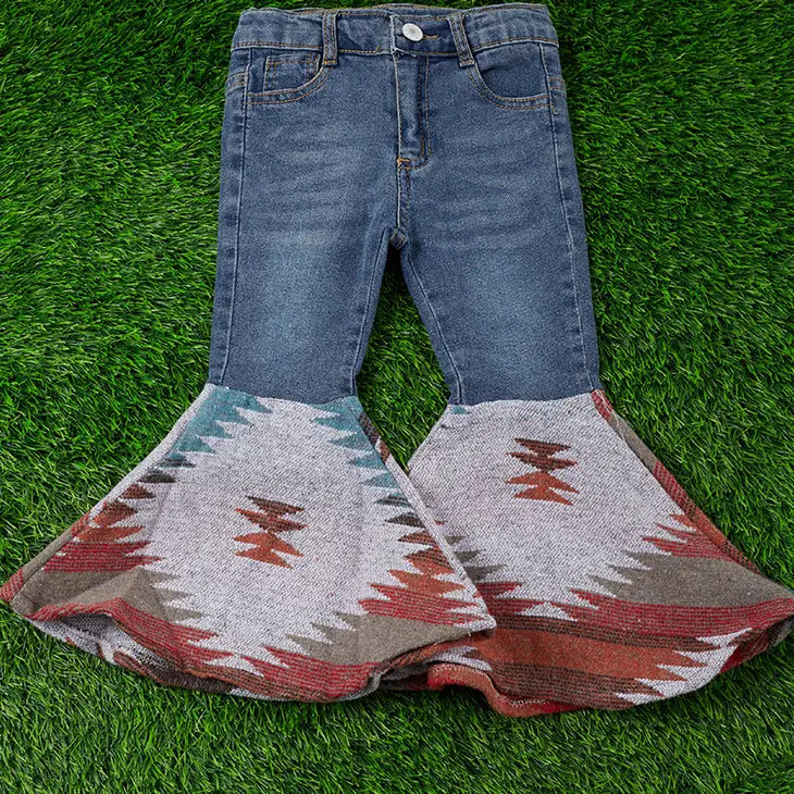 Girl's Aztec Bell Bottoms