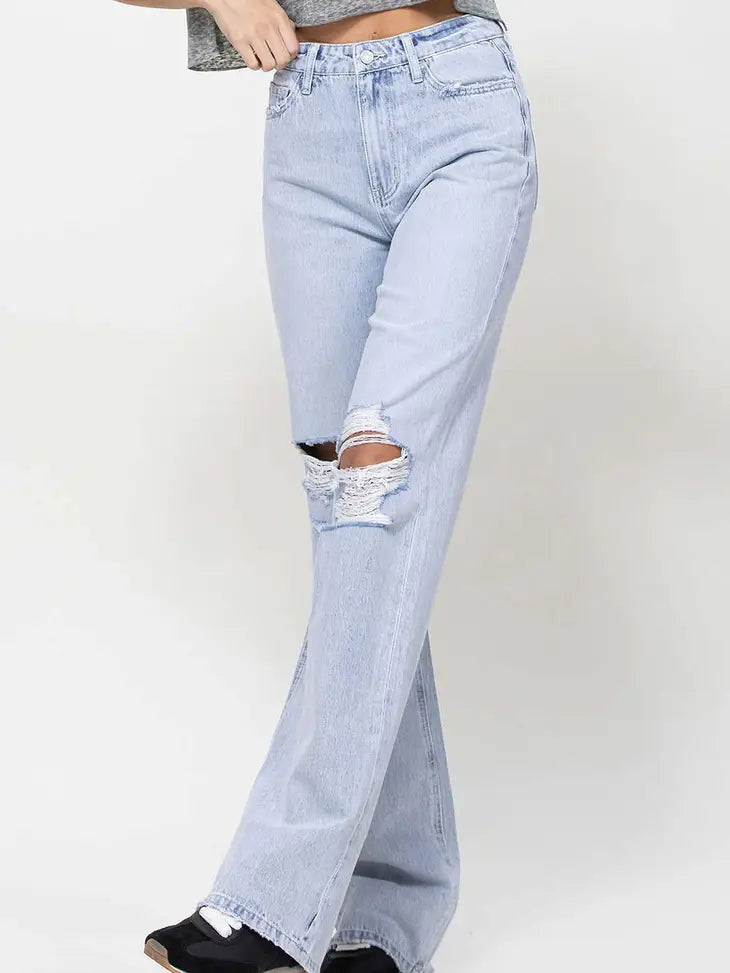 Leslie Distressed 90's Vintage Flare