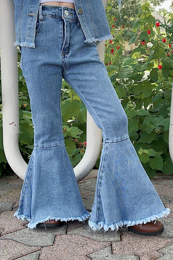 Girl's Fringe Bottom Bell Bottoms