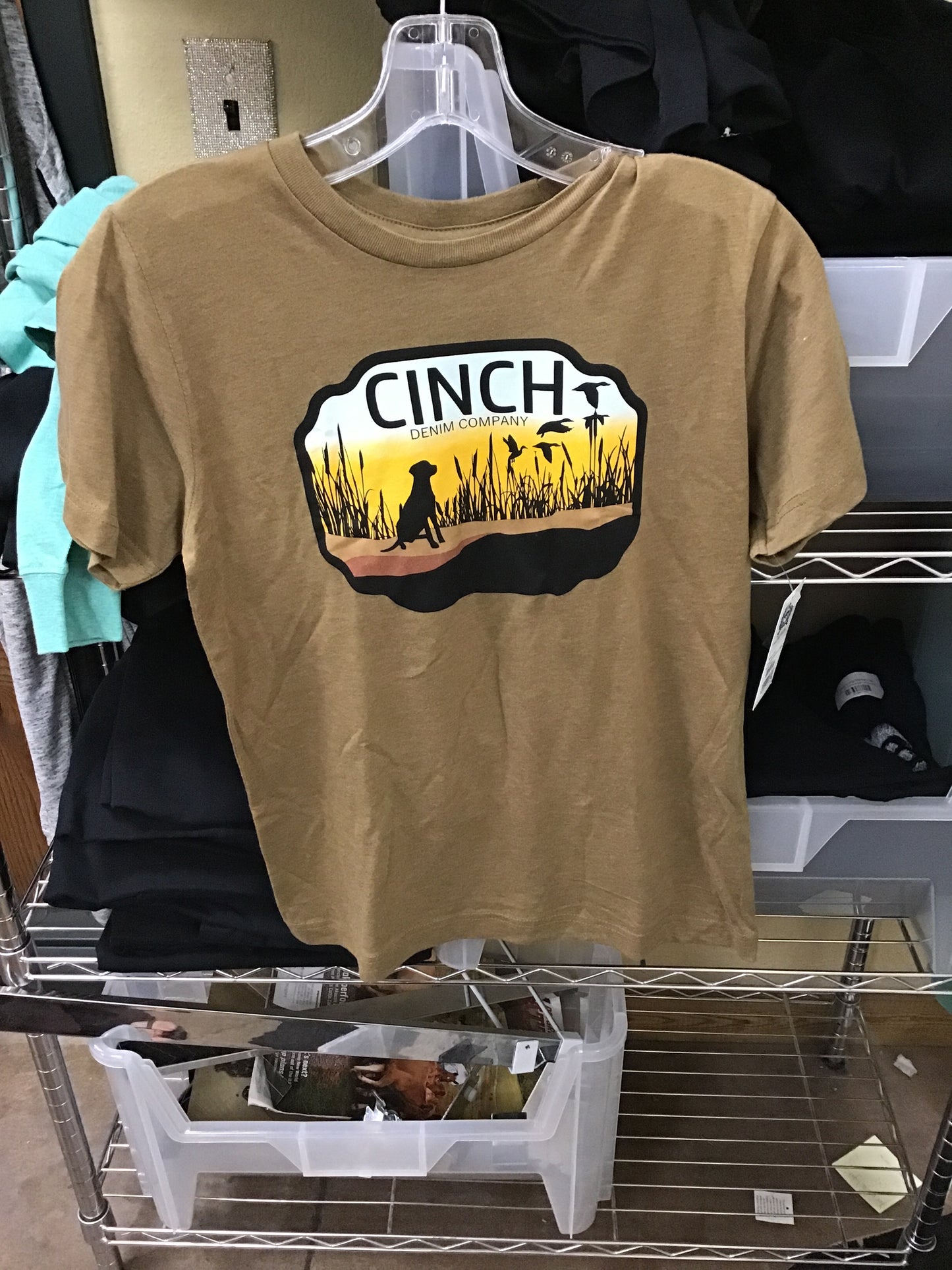 Boys Cinch Light Brown Tee