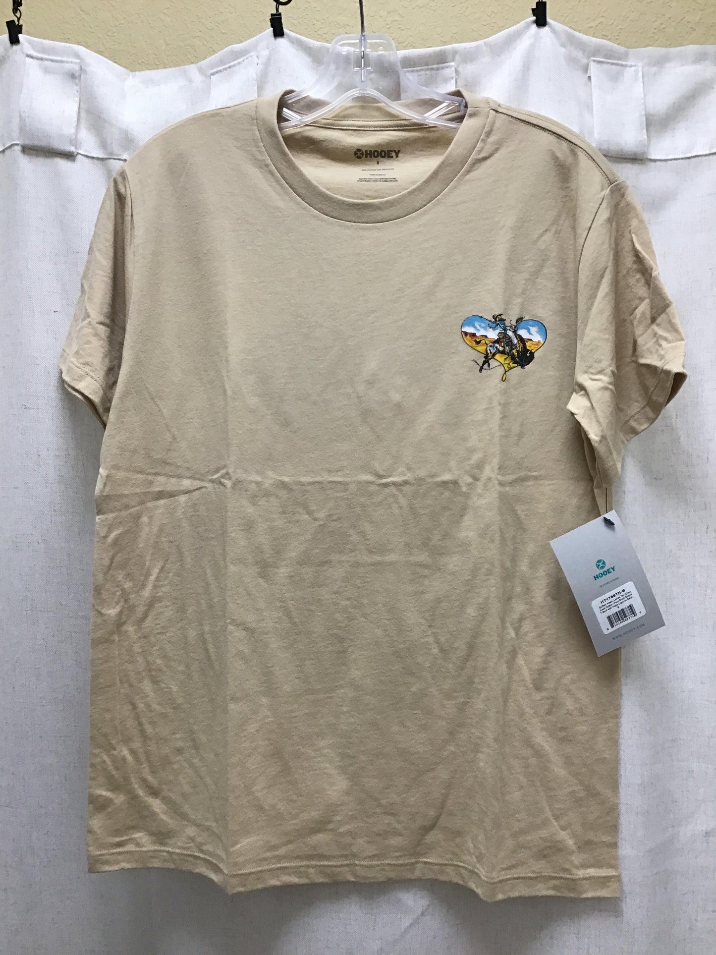 Hooey Ladies Buffalo Heart Poly Tan Short Sleeve