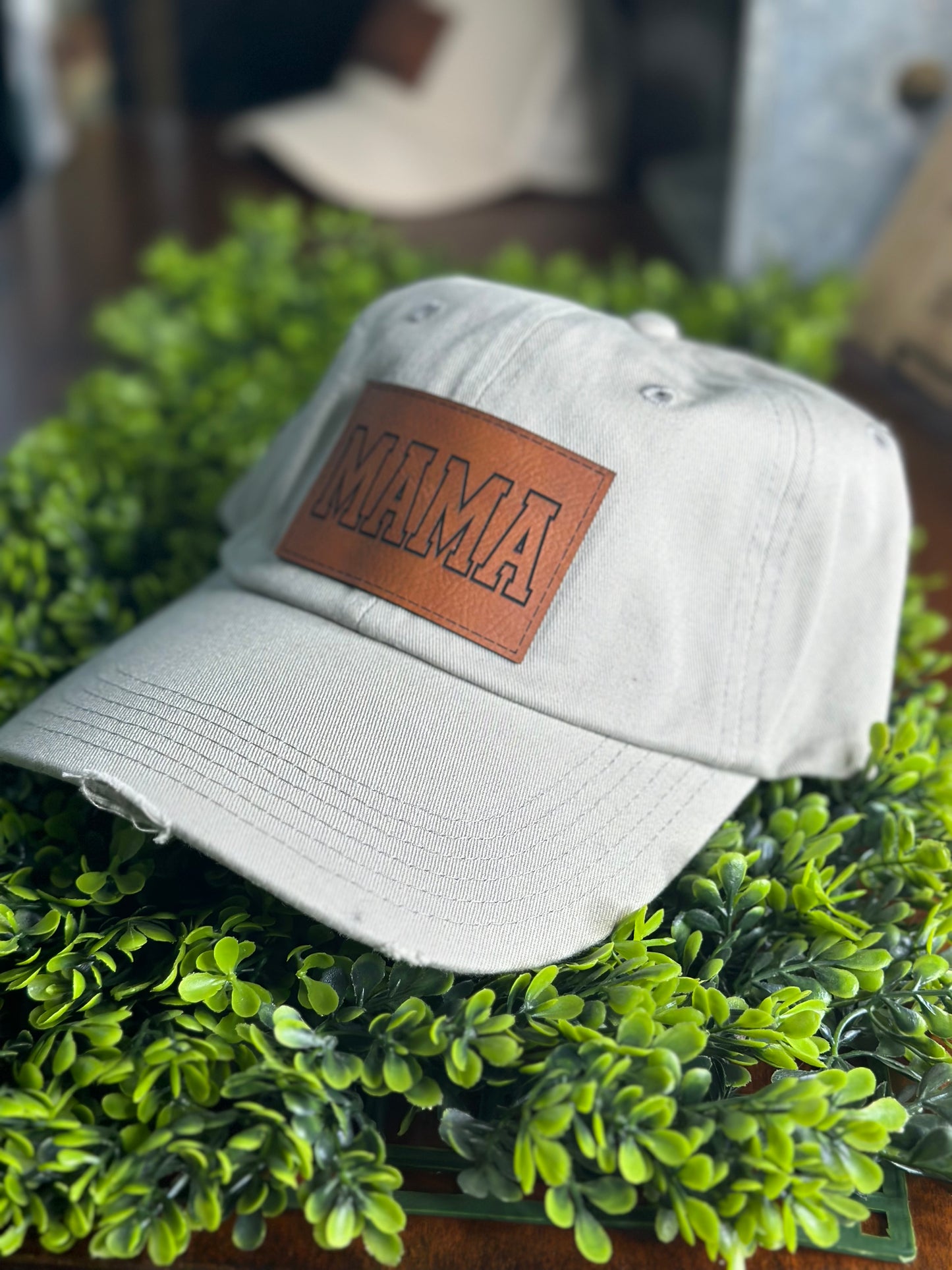 Distressed "Mama" Ballcap