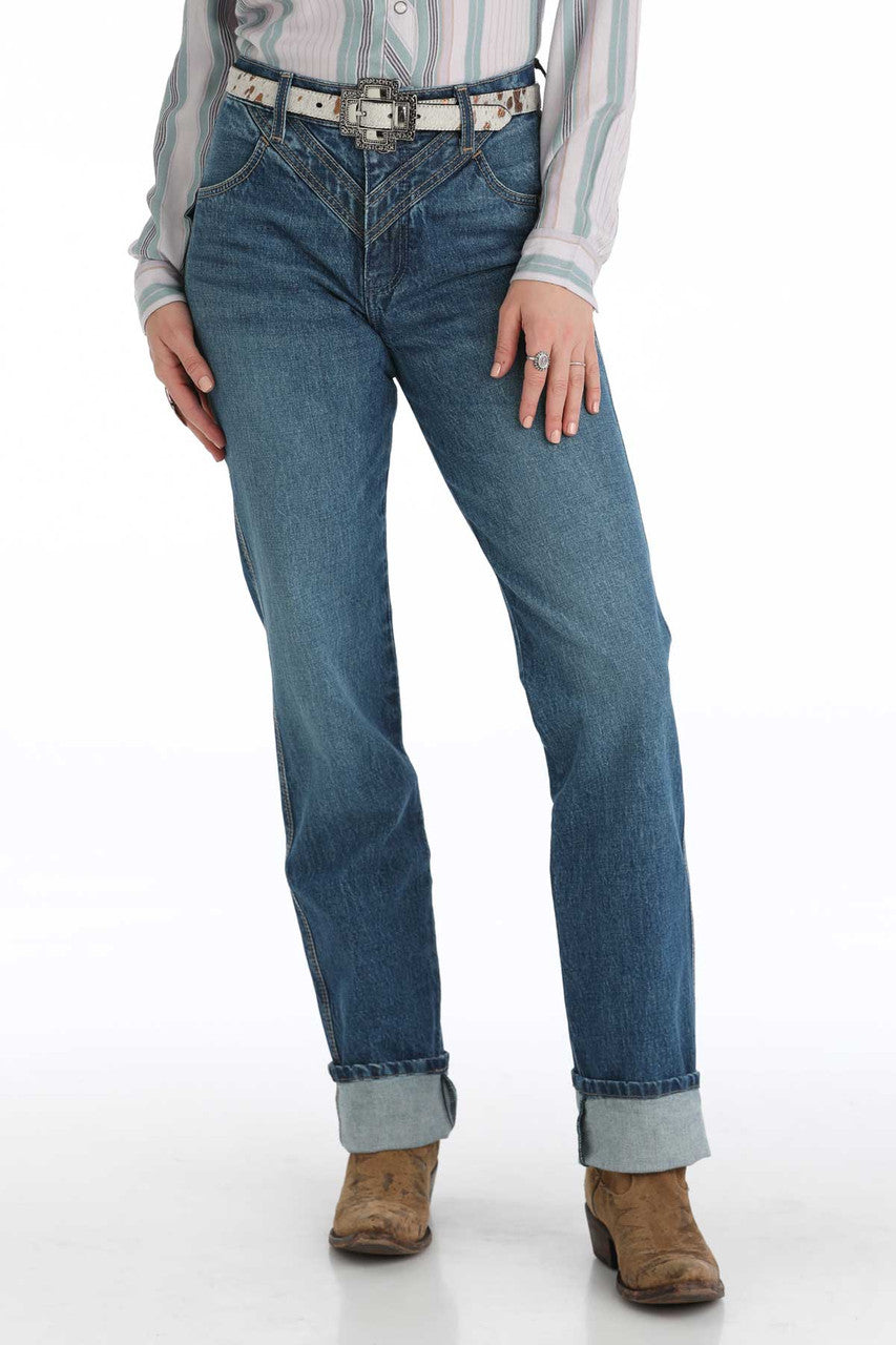 Women's Medium Stone Quinn Bareback Jean