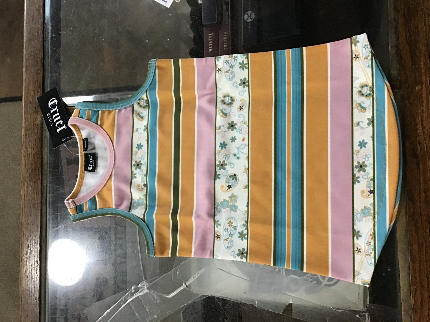 Girls Multicolored Floral Tank