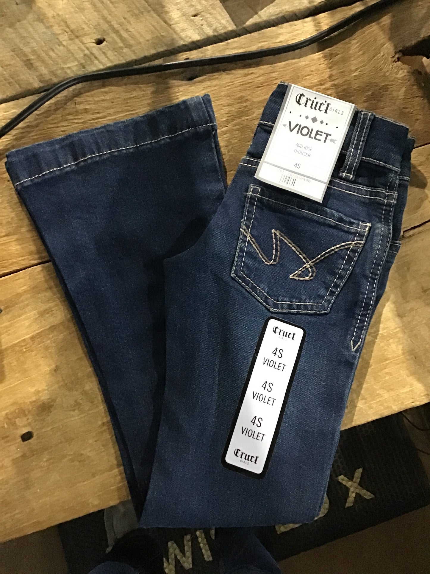 Girls Cruel Denim Jean Violet Dark Stone