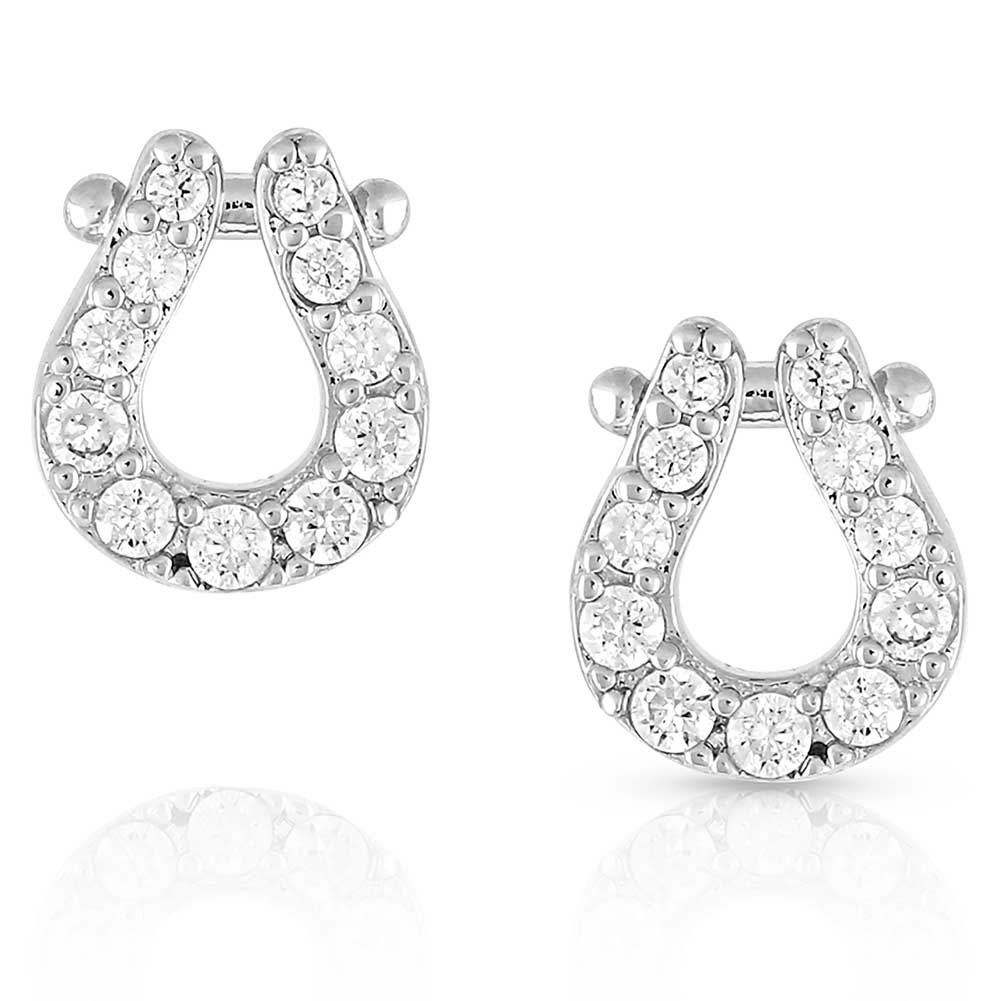 Infinite Luck Crystal Horseshoe Earrings