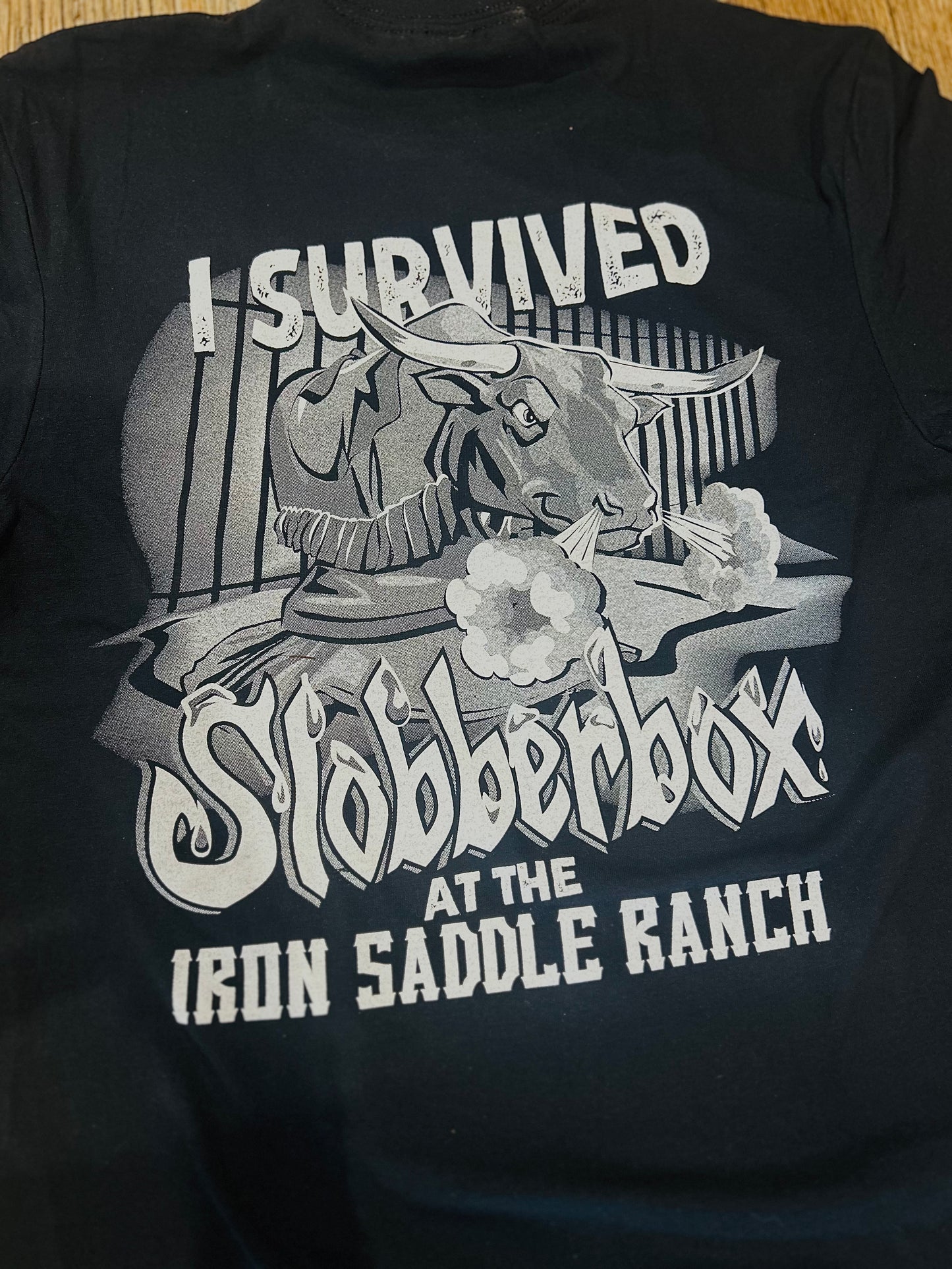 Iron Saddle Adult Grey Slobberbox Shirt