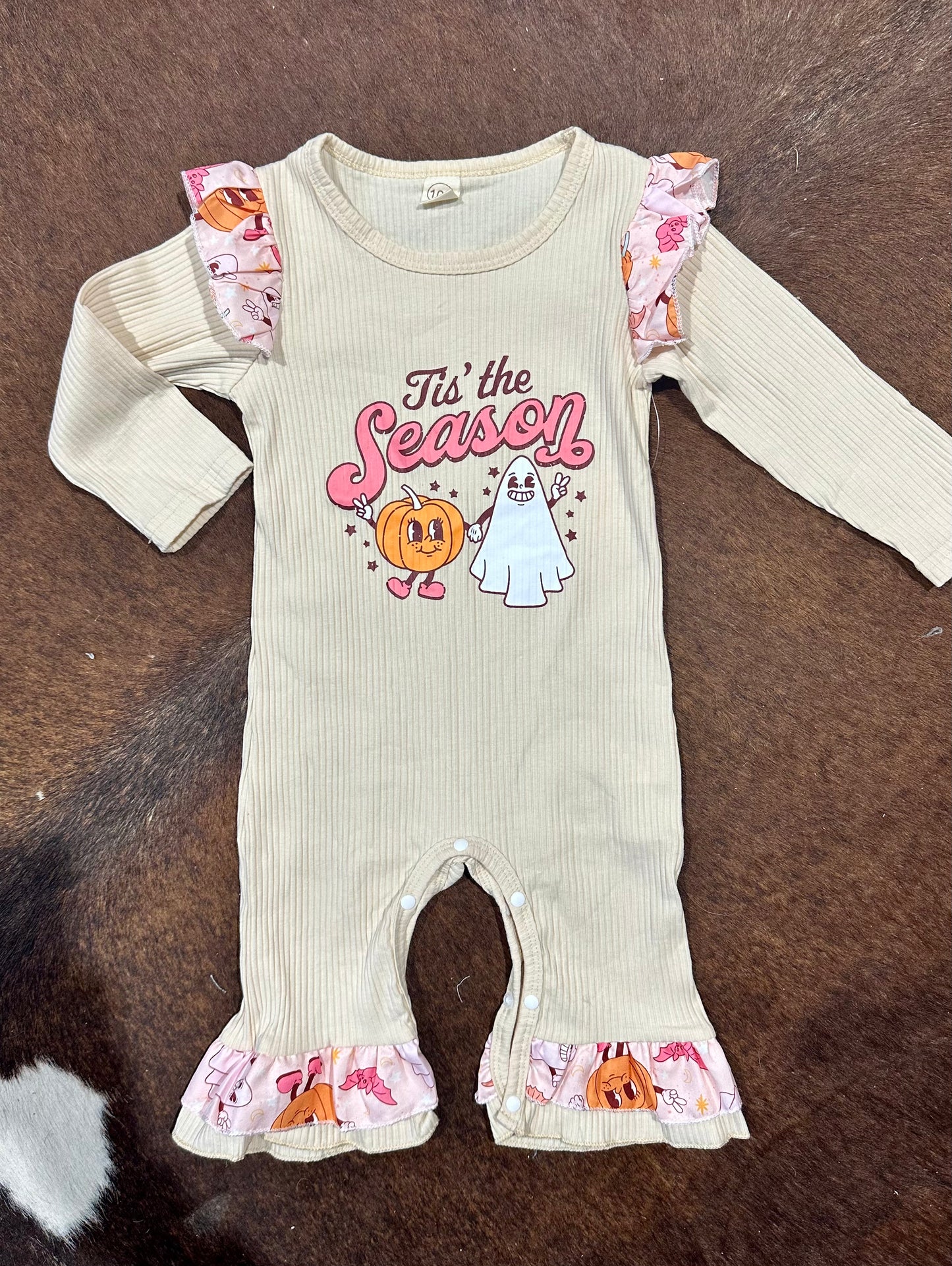 Girl's Tis The Season Halloween Romper