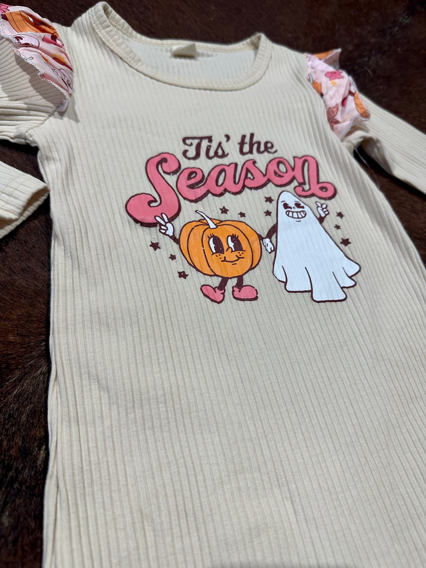 Girl's Tis The Season Halloween Romper