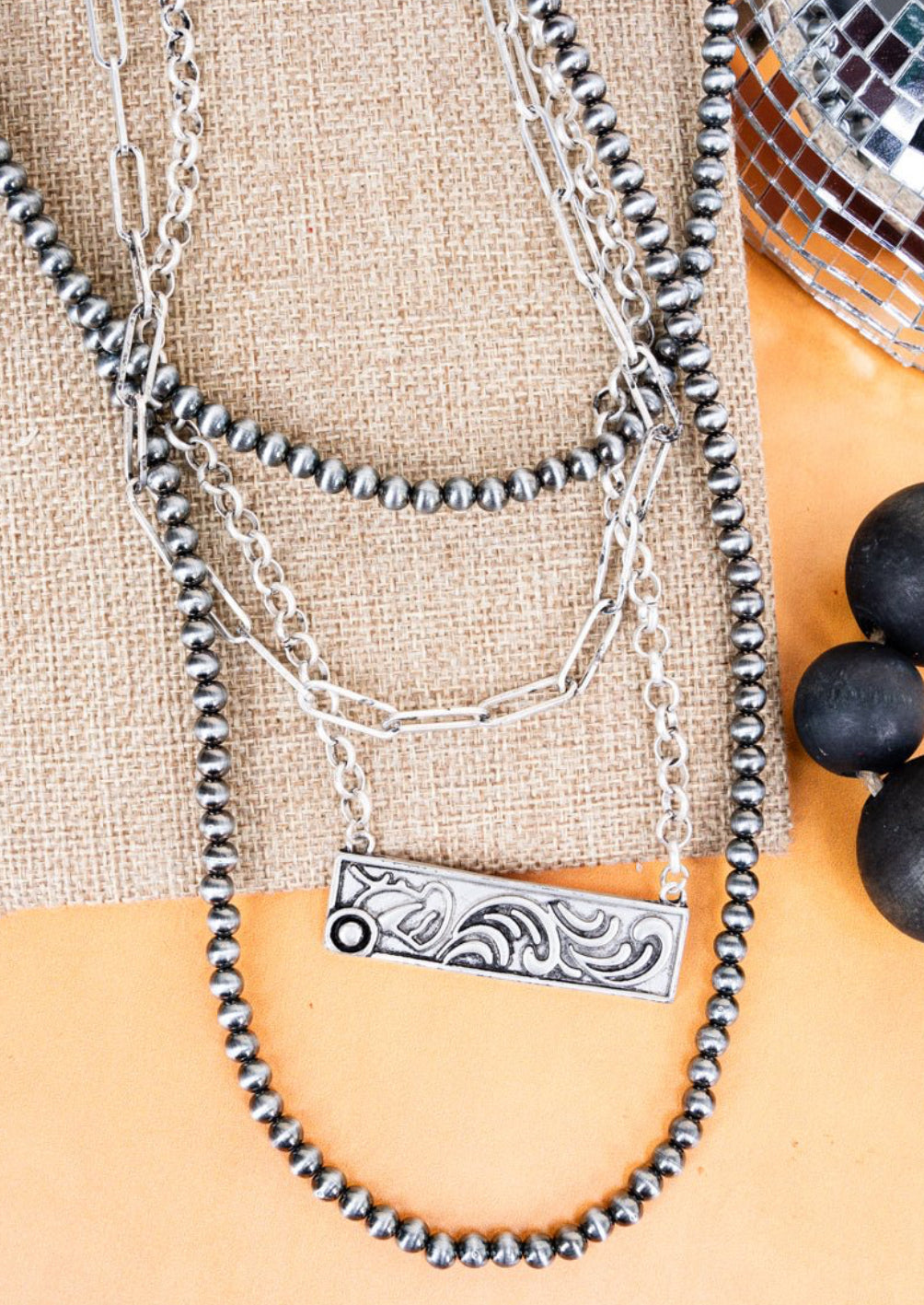 Lexi Bar Pendant Layered Necklace