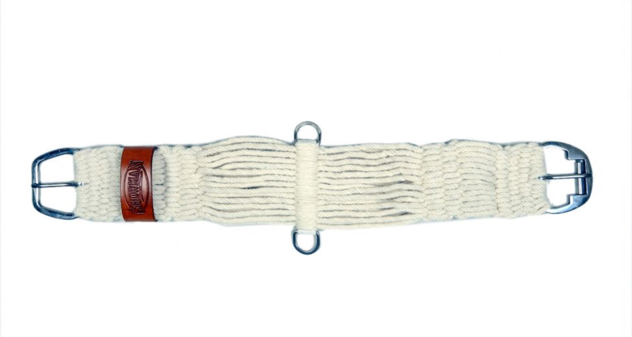 Mohair straight string girth with Stainless Steel Roller Buckle- 32”