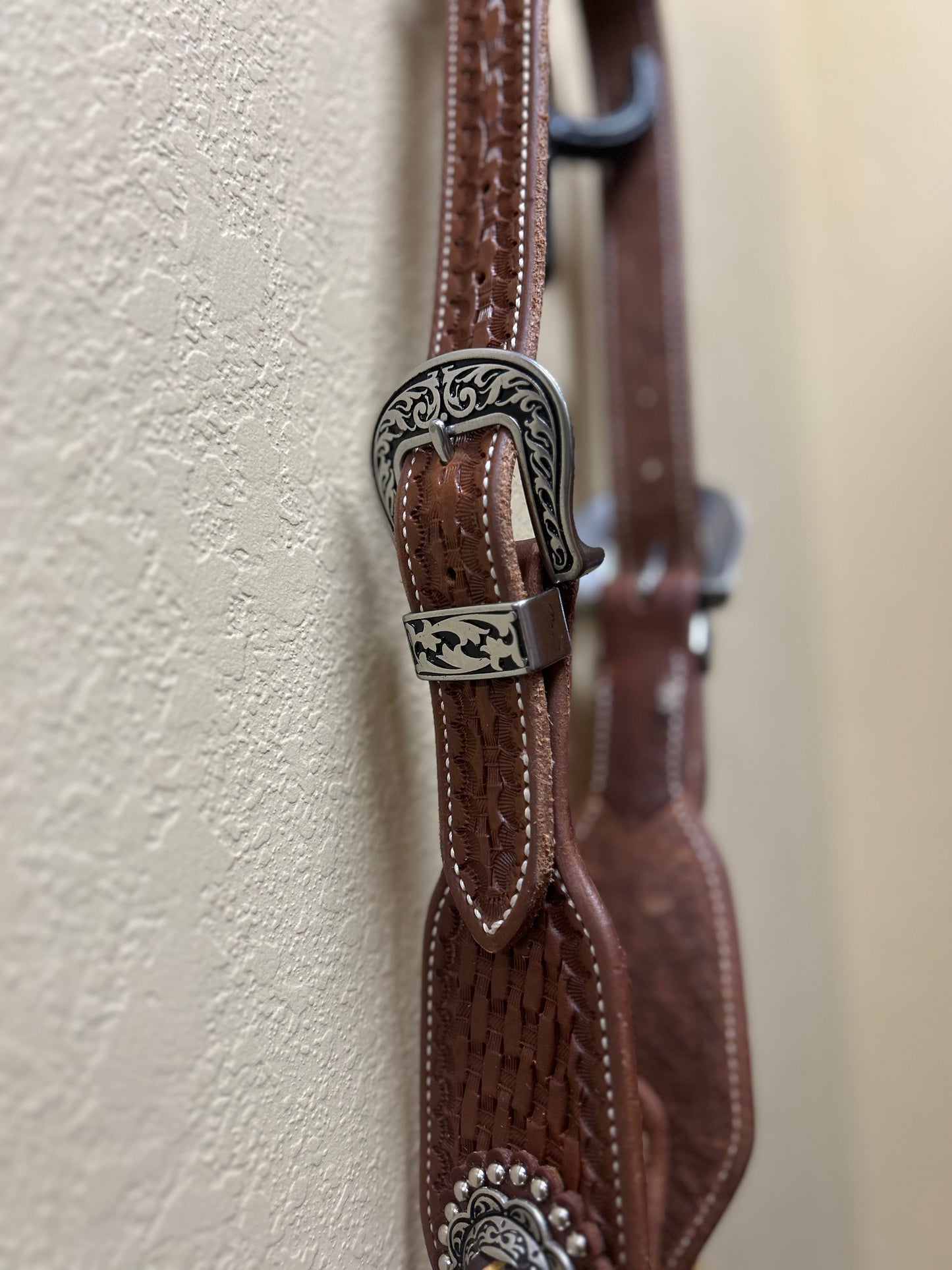 Silver Buckle One Ear Headstall