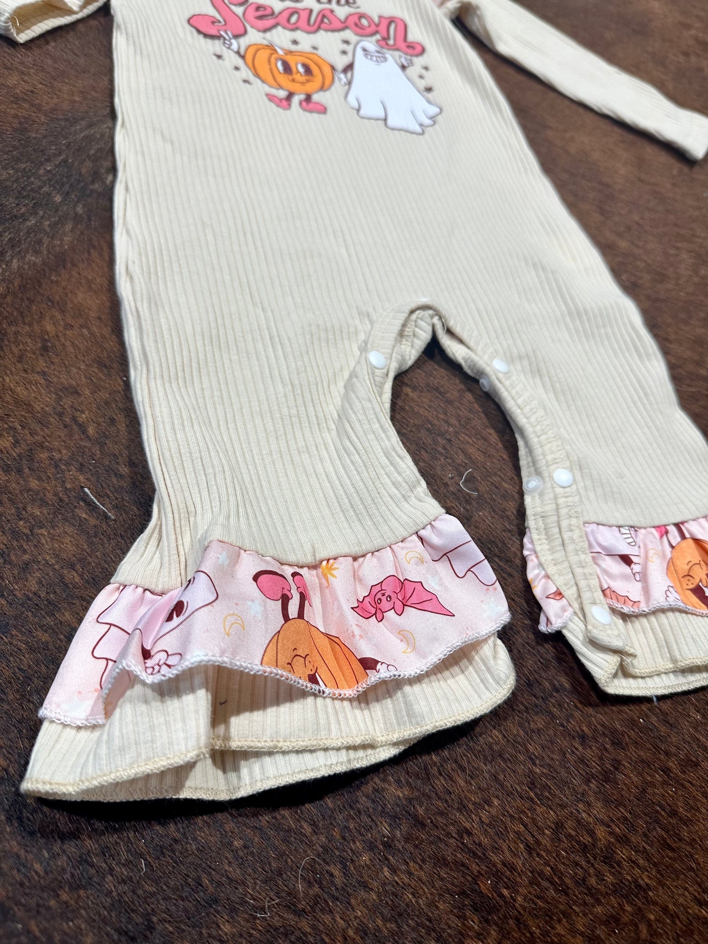 Girl's Tis The Season Halloween Romper