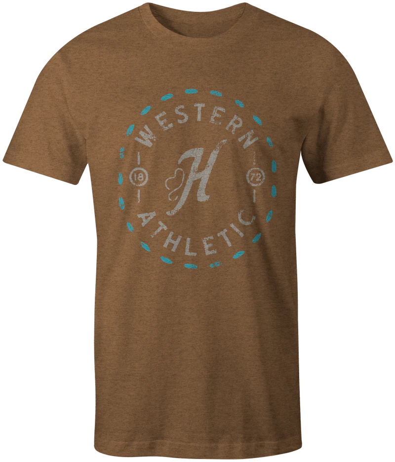 “Spur” Brown w/Cream & Turquoise Logo T-Shirt
