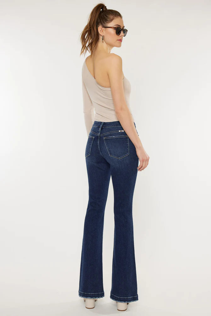 Jaden Mid Rise Flare Jeans (Petite)