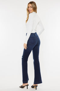 Dixie Ultra High Rise Flare Jeans (Petite Dark Wash)
