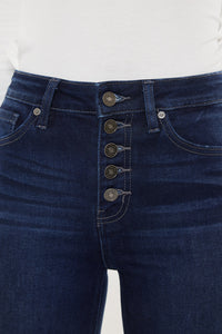 Dixie Ultra High Rise Flare Jeans (Petite Dark Wash)