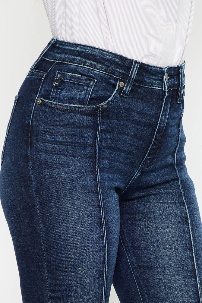 Graciela High Rise Peplum Flare Jeans