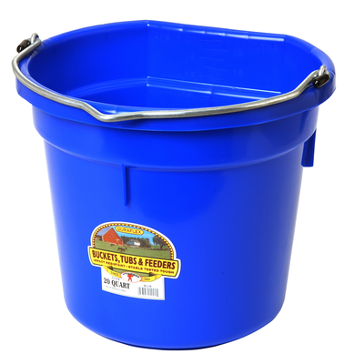 Bucket Plastic Flatback Multiple Colors 20 QUART