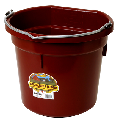 Bucket Plastic Flatback Multiple Colors 20 QUART