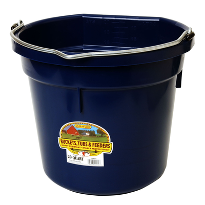 Bucket Plastic Flatback Multiple Colors 20 QUART