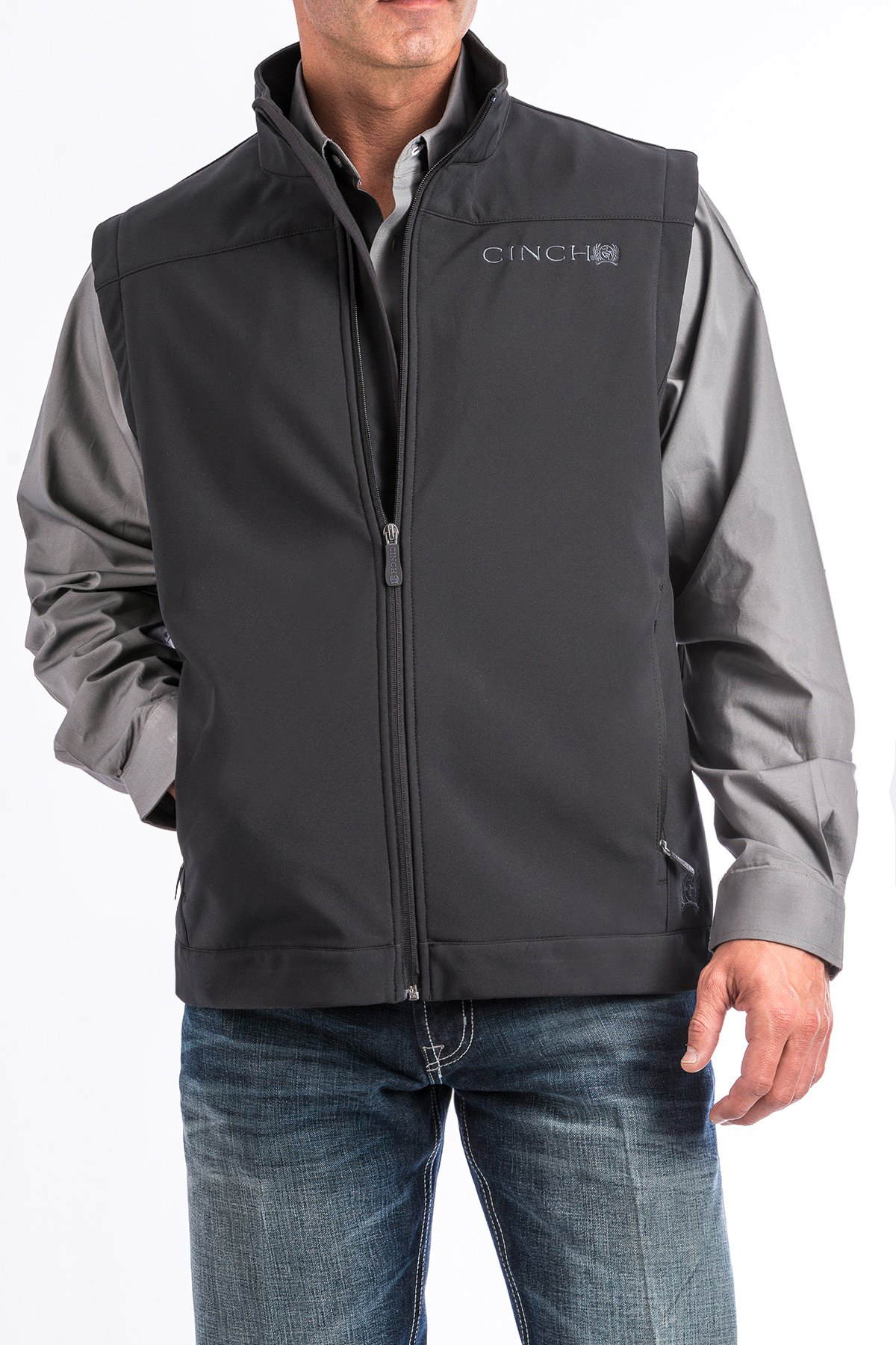 Men's Black Bonded Vest