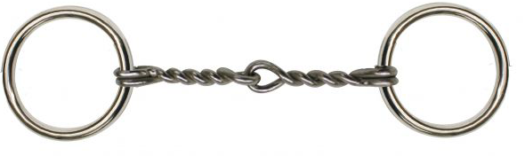 Chrome Plated O-ring Pony bit with twisted broken mouth piece.