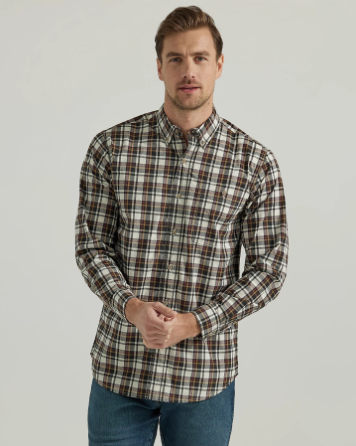 Wrangler Wrinkle Resist Plaid