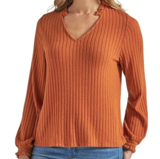 Wrangler Womens Burnt Orange Blouse