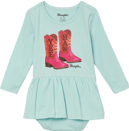 "Yee Haw" Wrangler Baby Girl Bodysuit
