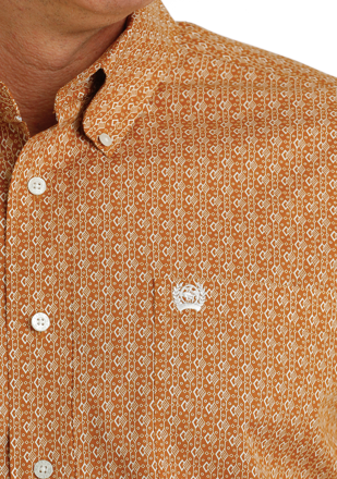 Mens Cinch Gold & Patterned Button Up
