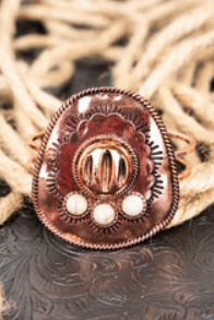 White Annie Cowgirl Hat Coppertone Hinge Bracelet