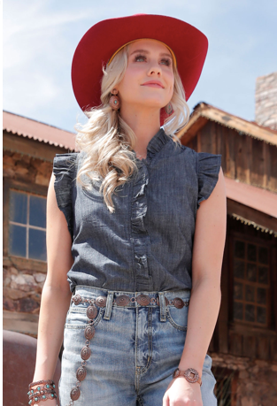 Women's Cruel Ruffled Sleeve Blouse