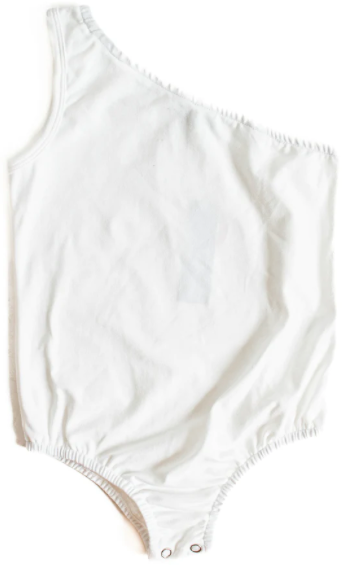 Adley One Shoulder Leotard - White