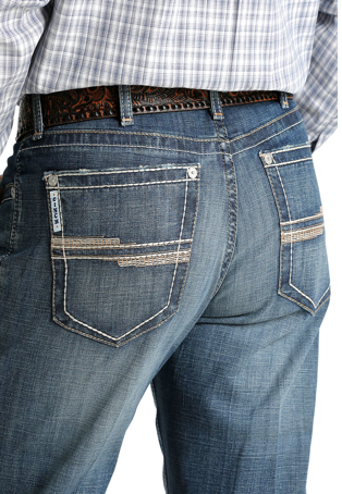 Cinch Mens Relaxed Fit White Label Dark Stone Jeans