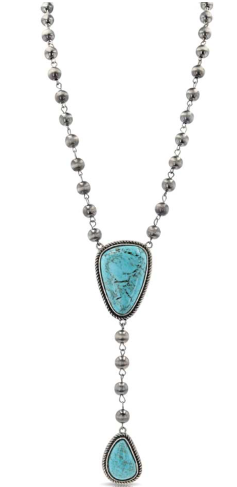 Chasing Turquoise Beaded Attitude Necklace