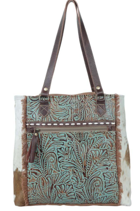 AMETHYST CANVAS AND HAIRON BAG