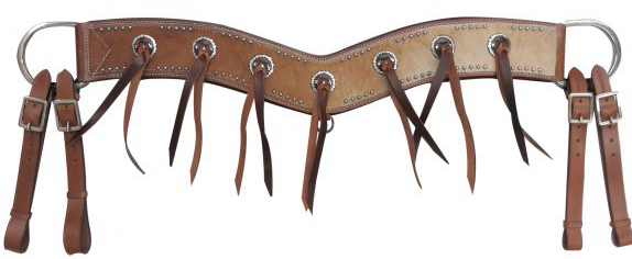3.5" wide hair-on cowhide tripping collar