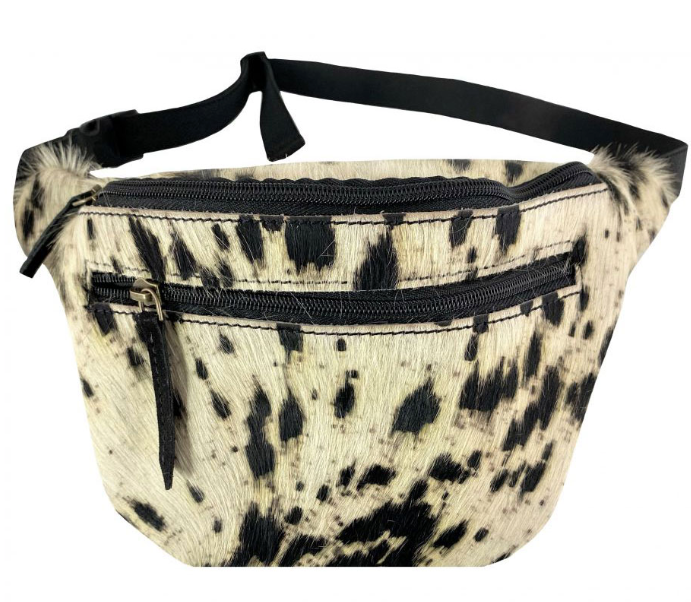 Hip Pack (Fanny Pack) Bag with Hair on Cowhide design