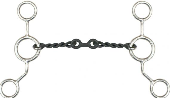 Stainless steel JR cowhorse snaffle bit