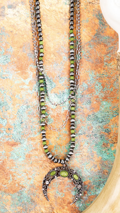 Green Crawford Creek Naja Layered Necklace