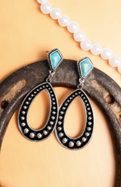 Turquoise Amarillo Teardrop Earrings