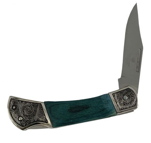 Wild Turkey-Handmade Collection Wood Handle Stainless Steel Pocket Knife with 3" blade