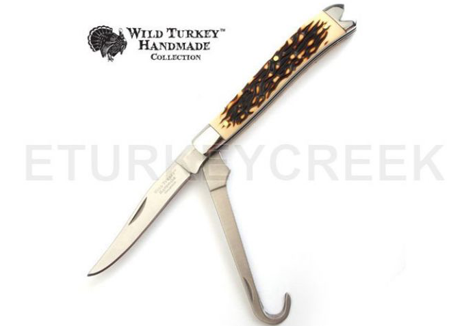 Stainless steel bone handle pocket knife with hoof pick tool