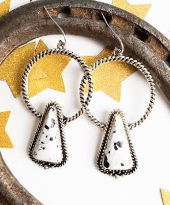 White Dorena Lake Earrings