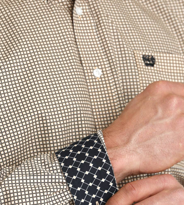 Mens Cinch Geo Square Button Up